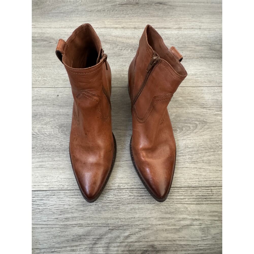 Paul Green Suzette Pointed Toe Leather Bootie EU Size 6 US 9